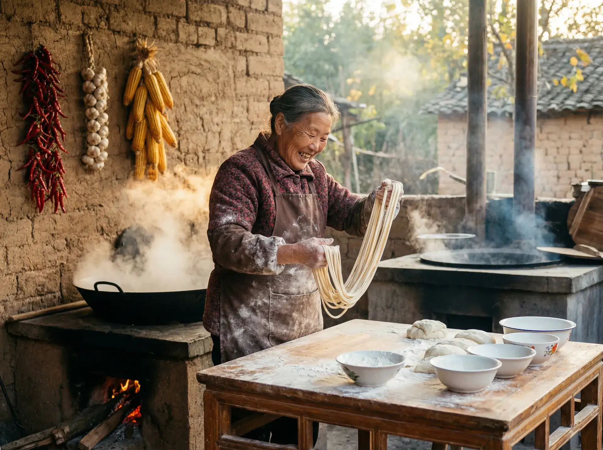 农家大嫂手擀面 - 狼群影院在线手机影院电影 乡村美食